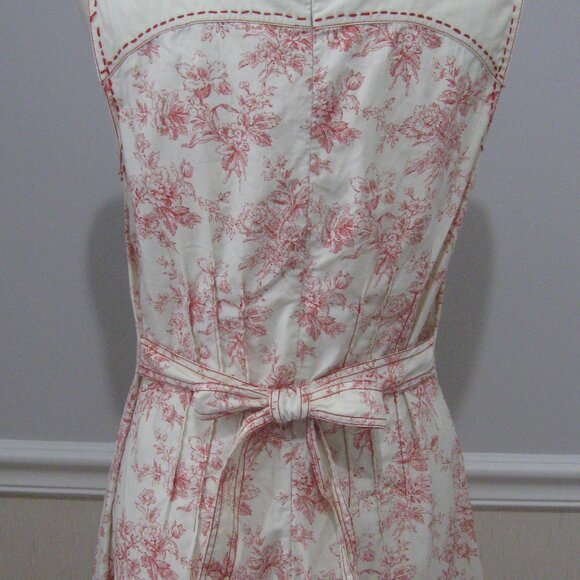 Peruvian Connection Floral Toile Print Cottagecore Midi Sundress sz M - Picture 9 of 11